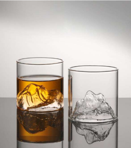 Glass cup - The mountain