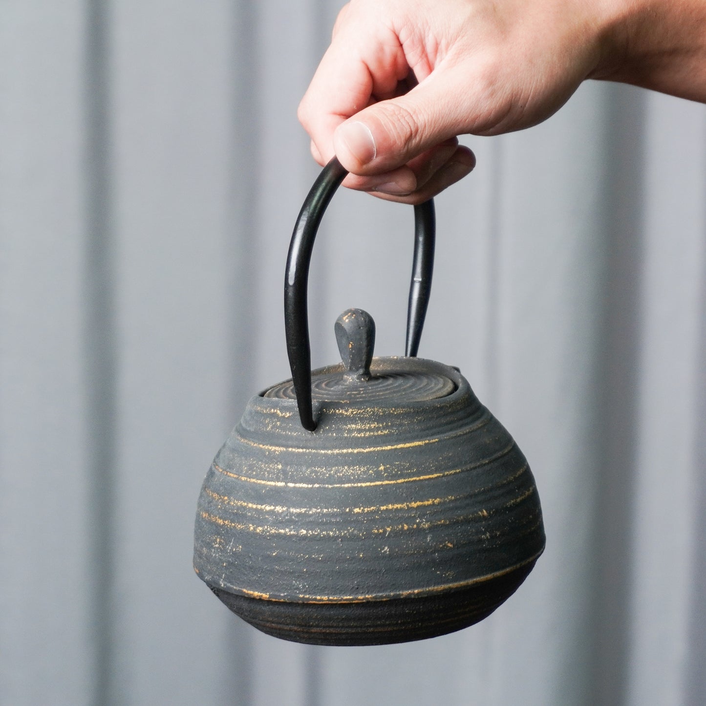 Black & Gold Cast Iron Teapot | Ancient Charm with Handcrafted Soul