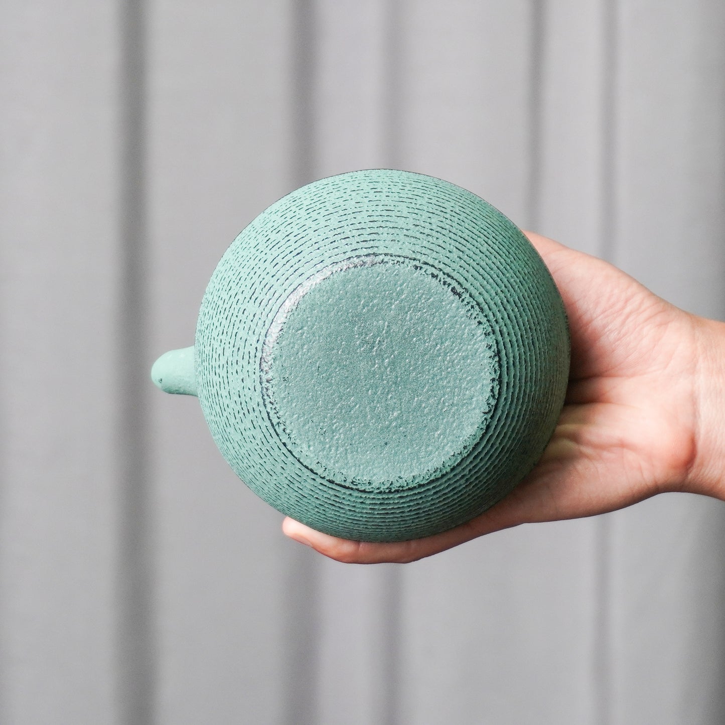 Turquoise Textured Cast Iron Teapot | Handcrafted Rhythm for Calm Living