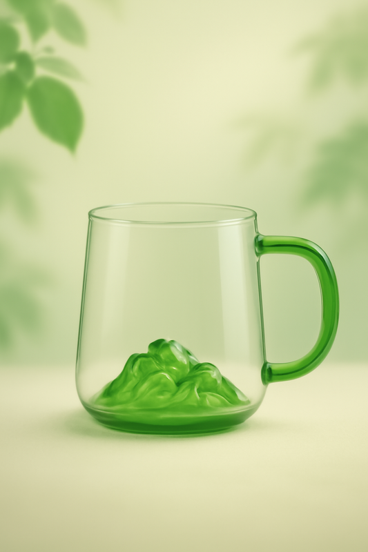 Glass Mug with Mountain Design