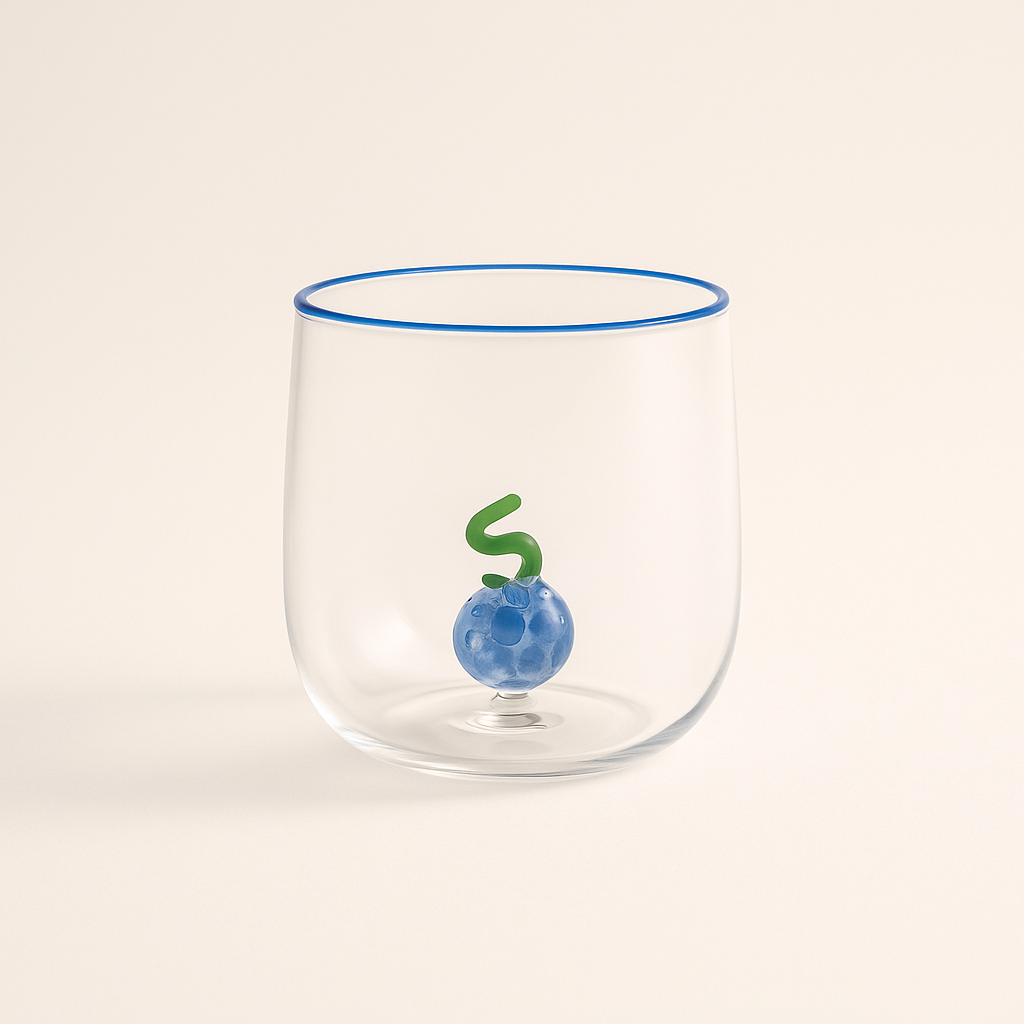 Transparent Glass Cup with Artistic Inner Sculpture