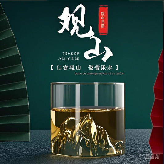 Glass cup - The mountain